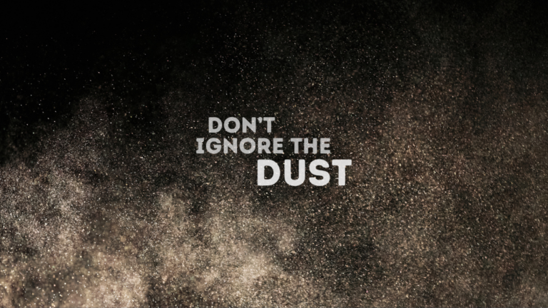 Don't Ignore The Dust Dust particles in the air against a black background